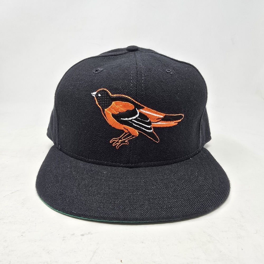 Vintage Baltimore Orioles Hat Cap Fitted 7 3/8 Black Diamond Collection New Era